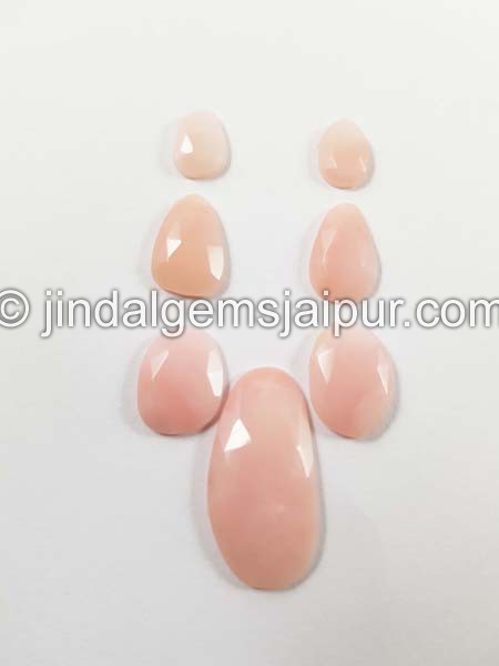 Pink Opal Rose Cut Slices